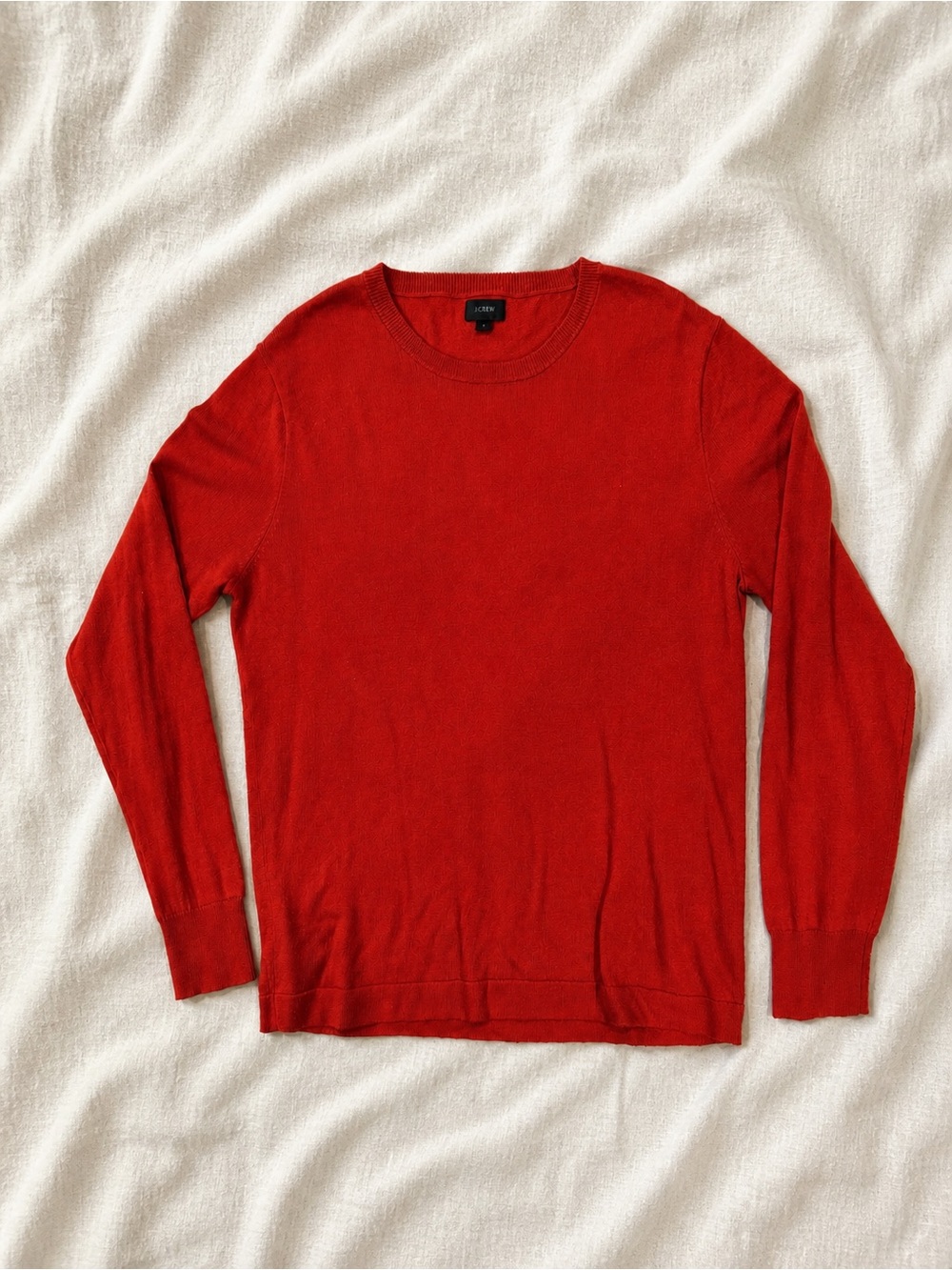 J. Crew Men’s burnt orange 100% cotton Crewneck Sweater size small
